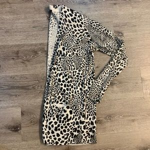 Sanctuary Cheetah Print Long Cardigan Sweater
